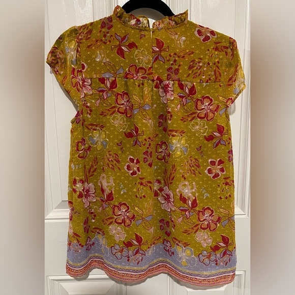 NEW!! Joie Yellow with Pink & Purple Floral Design Blouse in Size Small NWT! ๐ - Picture 11 of 14